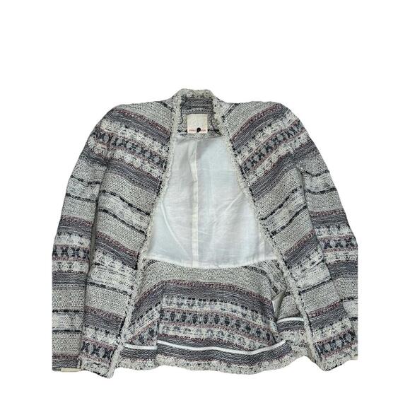 Rebecca Taylor Tweed Pattern Evening Jacket Blazer Womens 2 Multicolor Peplum - Picture 6 of 9